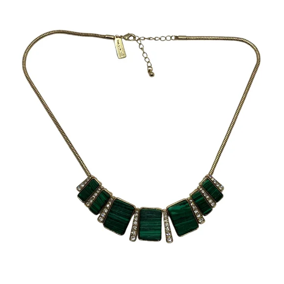1355 The Limited Green & Gold Necklace - Picture 2 of 4